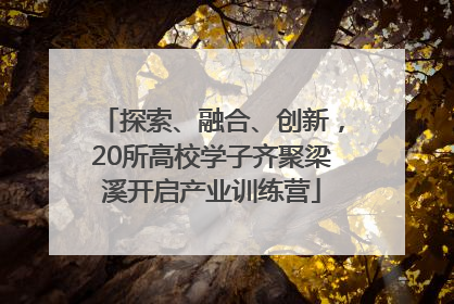 探索、融合、创新，20所高校学子齐聚梁溪开启产业训练营