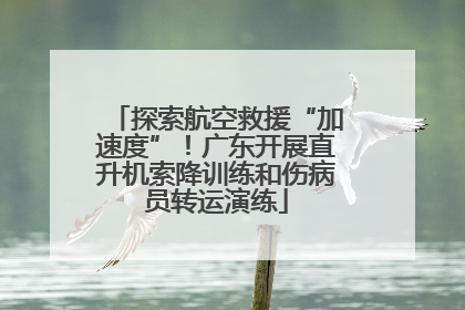 探索航空救援“加速度”！广东开展直升机索降训练和伤病员转运演练