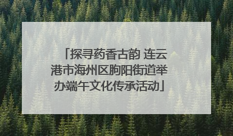 探寻药香古韵 连云港市海州区朐阳街道举办端午文化传承活动