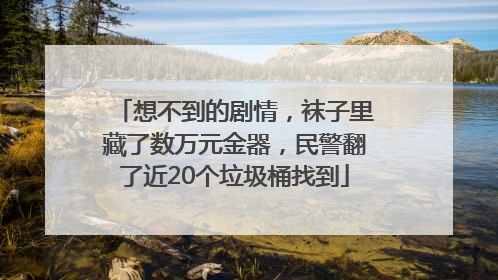 想不到的剧情，袜子里藏了数万元金器，民警翻了近20个垃圾桶找到
