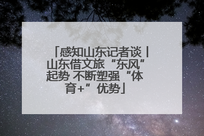 感知山东记者谈丨山东借文旅“东风”起势 不断塑强“体育+”优势