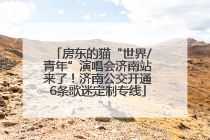 房东的猫“世界/青年”演唱会济南站来了！济南公交开通6条歌迷定制专线