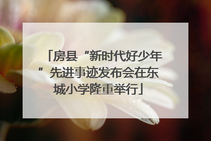 房县“新时代好少年”先进事迹发布会在东城小学隆重举行
