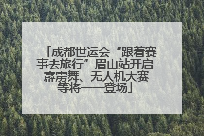 成都世运会“跟着赛事去旅行”眉山站开启 霹雳舞、无人机大赛等将一一登场