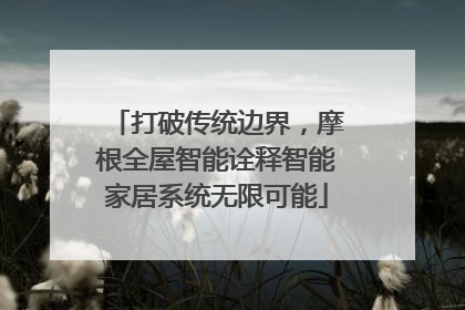 打破传统边界，摩根全屋智能诠释智能家居系统无限可能