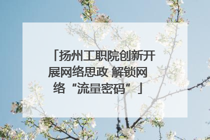扬州工职院创新开展网络思政 解锁网络“流量密码”