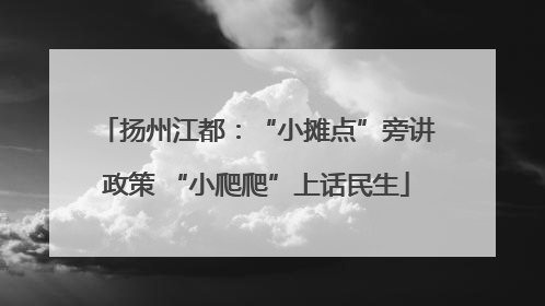 扬州江都：“小摊点”旁讲政策 “小爬爬”上话民生