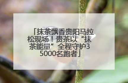 抹茶飘香贵阳马拉松现场！贵茶以“抹茶能量”全程守护35000名跑者