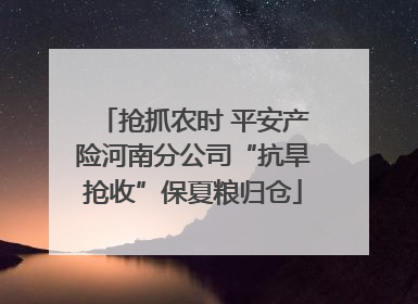 抢抓农时 平安产险河南分公司“抗旱抢收”保夏粮归仓