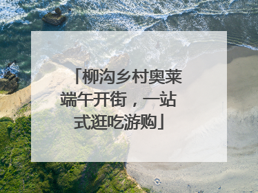 柳沟乡村奥莱端午开街，一站式逛吃游购