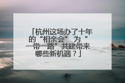 杭州这场办了十年的“相亲会” 为“一带一路”共建带来哪些新机遇？
