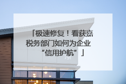 极速修复！看获嘉税务部门如何为企业“信用护航”