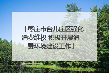 枣庄市台儿庄区强化消费维权 积极开展消费环境建设工作
