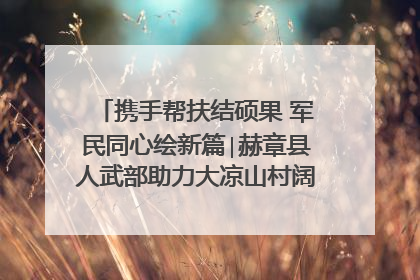 携手帮扶结硕果 军民同心绘新篇∣赫章县人武部助力大凉山村阔步乡村振兴路