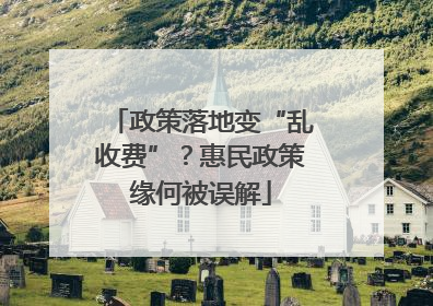 政策落地变“乱收费”？惠民政策缘何被误解