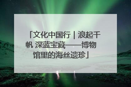 文化中国行｜浪起千帆 深蓝宝藏——博物馆里的海丝遗珍