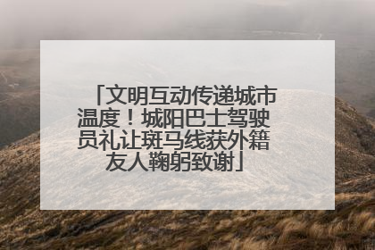 文明互动传递城市温度！城阳巴士驾驶员礼让斑马线获外籍友人鞠躬致谢