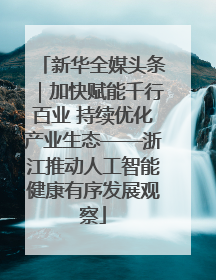 新华全媒头条｜加快赋能千行百业 持续优化产业生态——浙江推动人工智能健康有序发展观察