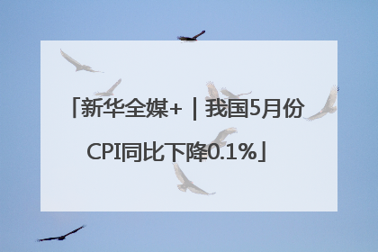 新华全媒+｜我国5月份CPI同比下降0.1%