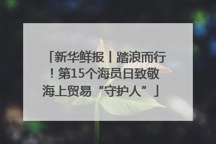 新华鲜报丨踏浪而行！第15个海员日致敬海上贸易“守护人”