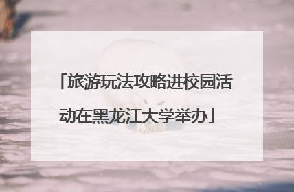 旅游玩法攻略进校园活动在黑龙江大学举办