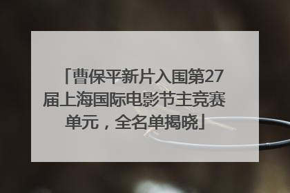 曹保平新片入围第27届上海国际电影节主竞赛单元，全名单揭晓