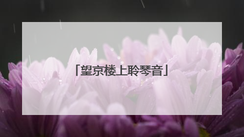 望京楼上聆琴音