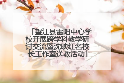望江县雷阳中心学校开展跨学科教学研讨交流暨沈映红名校长工作室送教活动