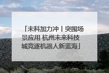 未科加力冲丨突围场景应用 杭州未来科技城竞逐机器人新蓝海