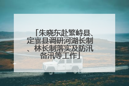 朱晓东赴繁峙县、定襄县调研河湖长制、林长制落实及防汛备汛等工作