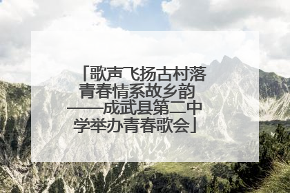 歌声飞扬古村落 青春情系故乡韵——成武县第二中学举办青春歌会