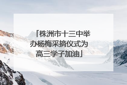 株洲市十三中举办杨梅采摘仪式为高三学子加油