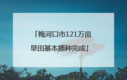 梅河口市121万亩旱田基本播种完成