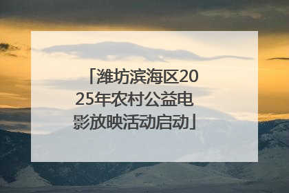 潍坊滨海区2025年农村公益电影放映活动启动