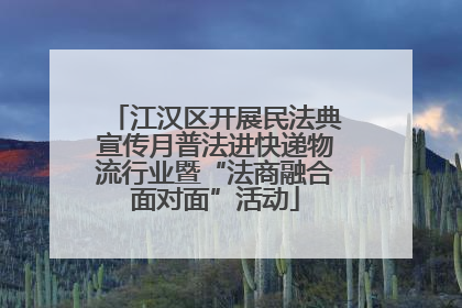 江汉区开展民法典宣传月普法进快递物流行业暨“法商融合面对面”活动