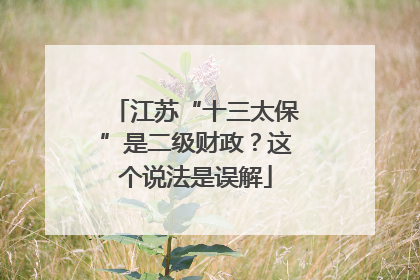 江苏“十三太保”是二级财政？这个说法是误解