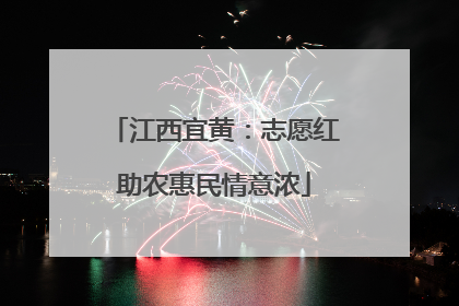 江西宜黄：志愿红助农惠民情意浓