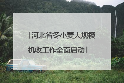 河北省冬小麦大规模机收工作全面启动