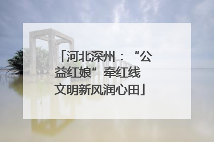 河北深州：“公益红娘”牵红线 文明新风润心田