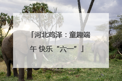 河北鸡泽：童趣端午 快乐“六一”