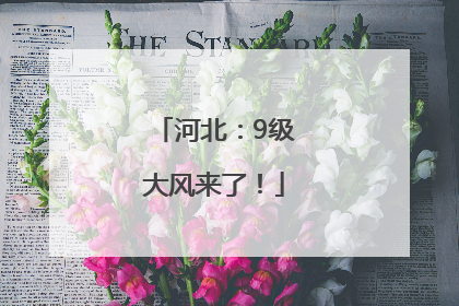 河北：9级大风来了！