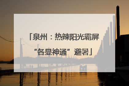 泉州：热辣阳光霸屏 “各显神通”避暑
