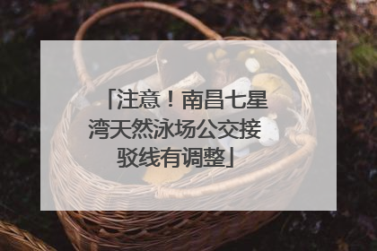 注意！南昌七星湾天然泳场公交接驳线有调整