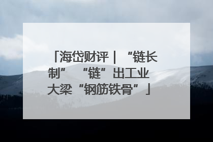 海岱财评｜“链长制” “链”出工业大梁“钢筋铁骨”
