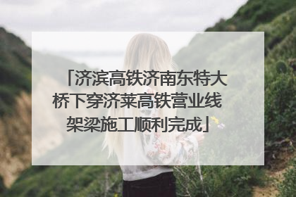 济滨高铁济南东特大桥下穿济莱高铁营业线架梁施工顺利完成