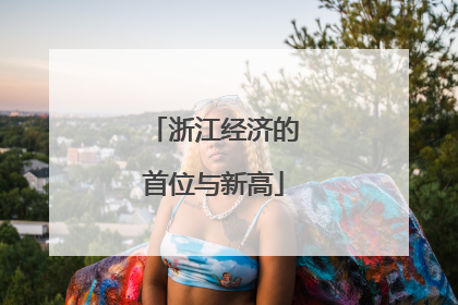 浙江经济的首位与新高
