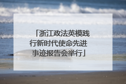 浙江政法英模践行新时代使命先进事迹报告会举行