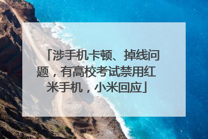 涉手机卡顿、掉线问题，有高校考试禁用红米手机，小米回应