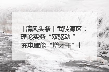 清风头条｜武陵源区：理论实务“双驱动 ” 充电赋能“增才干”