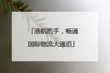港航携手，畅通国际物流大通道
